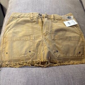 Women's Free PeopleTan Frayed Skirt Brand New